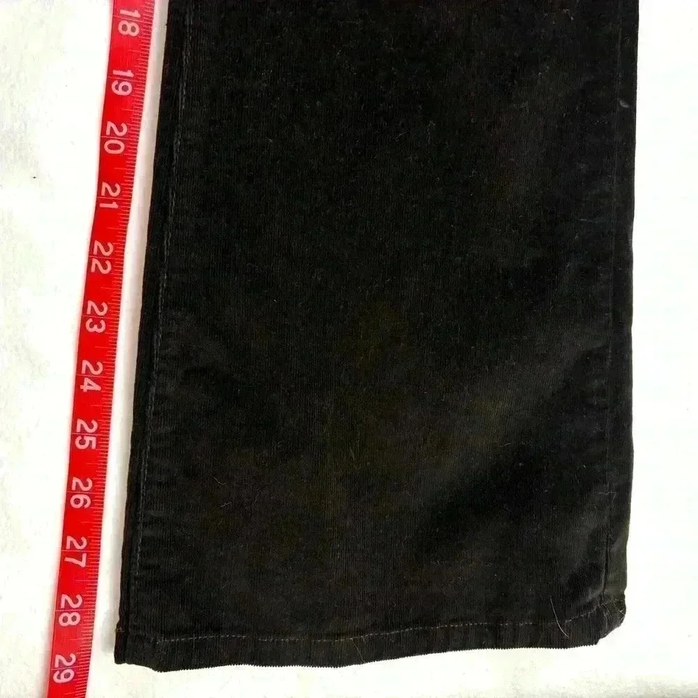 NYDJ Dark Brown “80’s” Corduroy Midrise Stretch Straight Leg Pants Size 10P - Picture 14 of 14